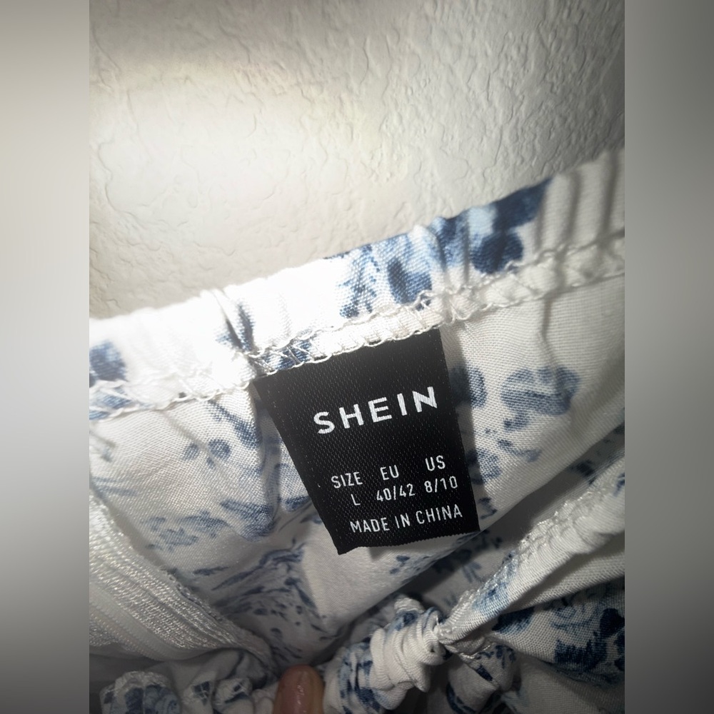 🎄 Christmas gift? Brand new SHEIN NWOT Milkmaid Floral Slit Maxi Dress L - Picture 4 of 4
